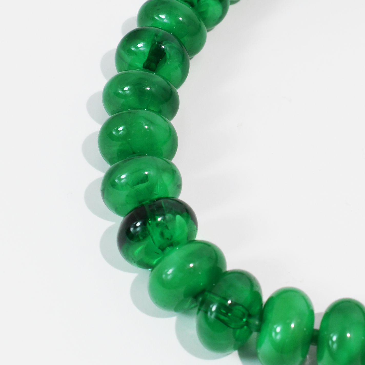 Sugar Bead Green Necklace
