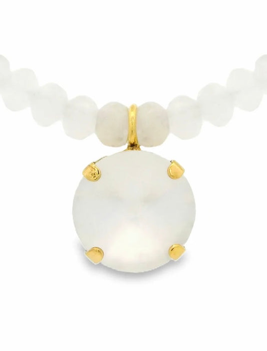 TOVA Paige Necklace – White Matte