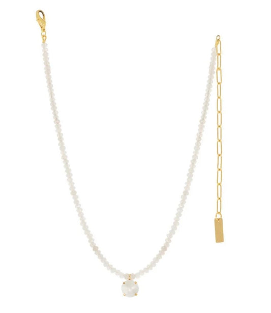 TOVA Paige Necklace – White Matte