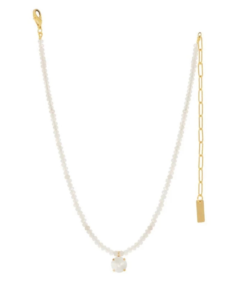 TOVA Paige Necklace – White Matte