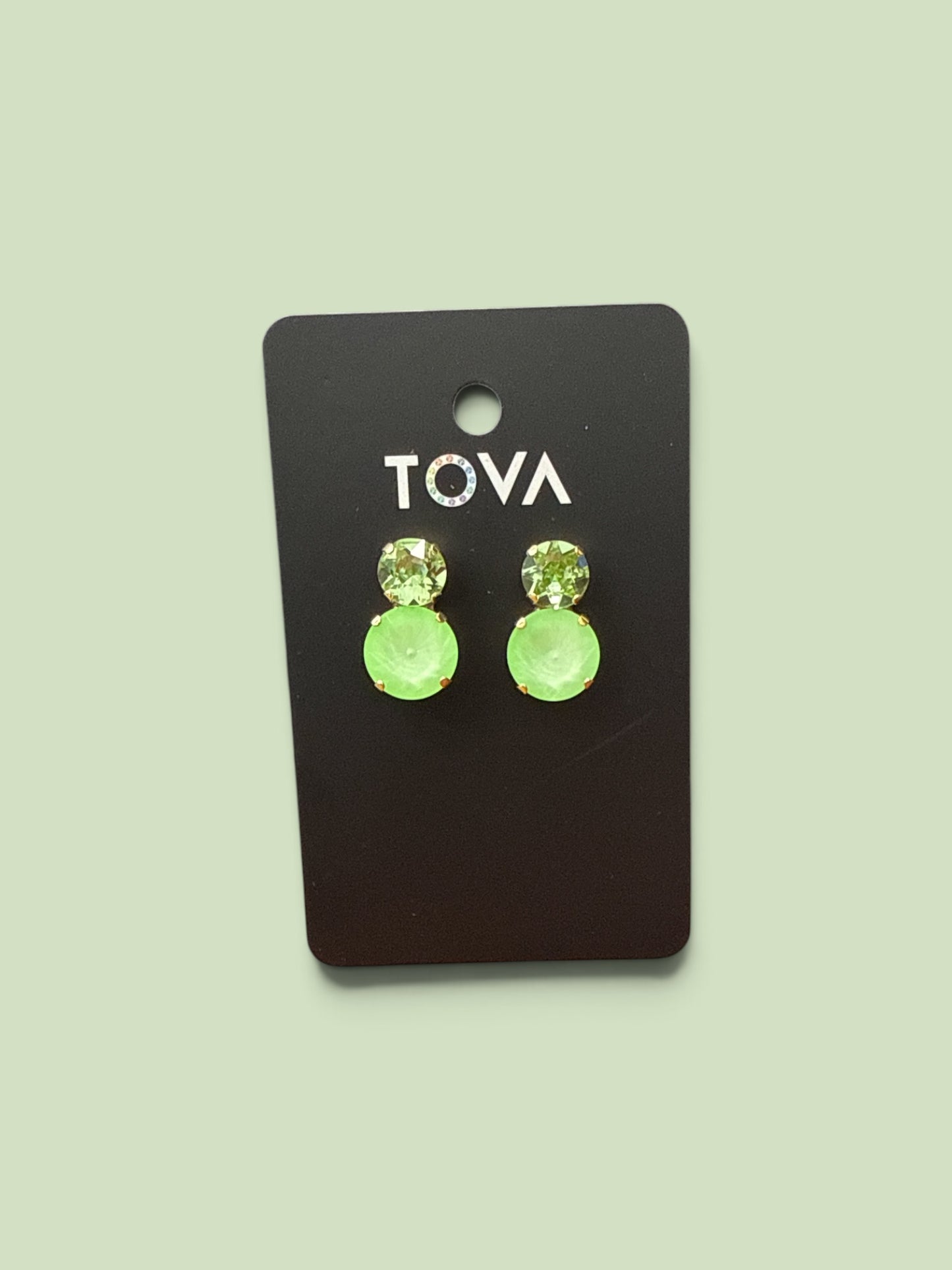 Maegan Earrings in Apple Green Ignite
