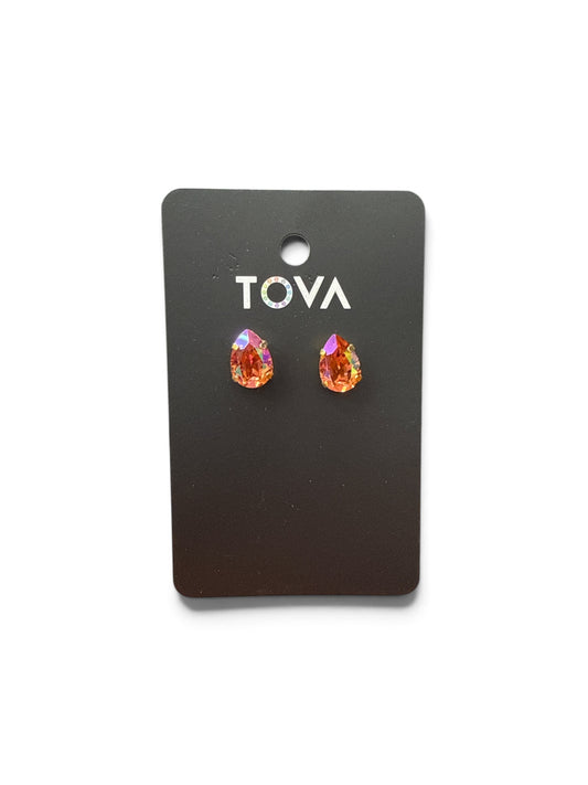 TOVA Lumi Stud Earrings in Rose Peach Purple Haze