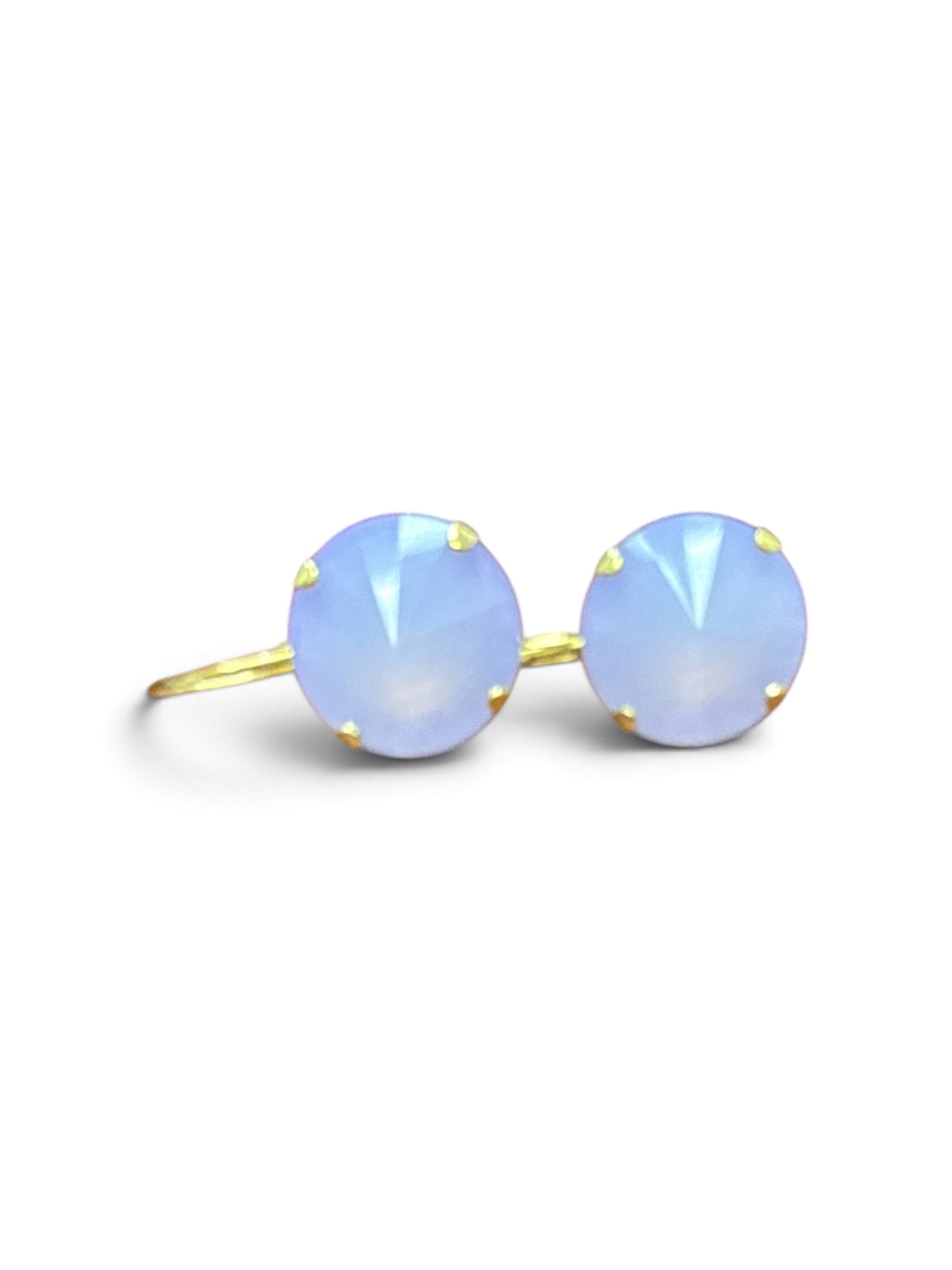 TOVA Caitlin Round Hook Earrings – Ultra Unicorn White Opal