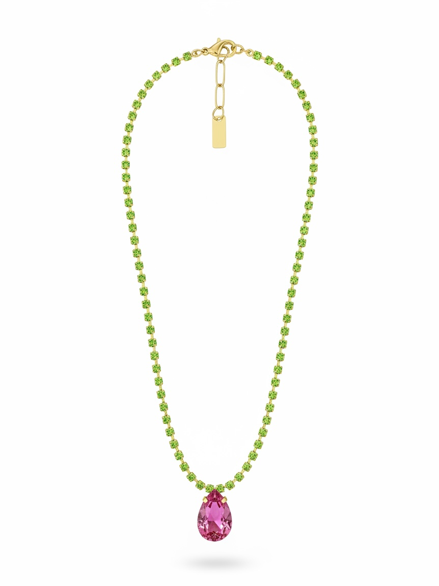 TOVA Milli Necklace – Rose Lime