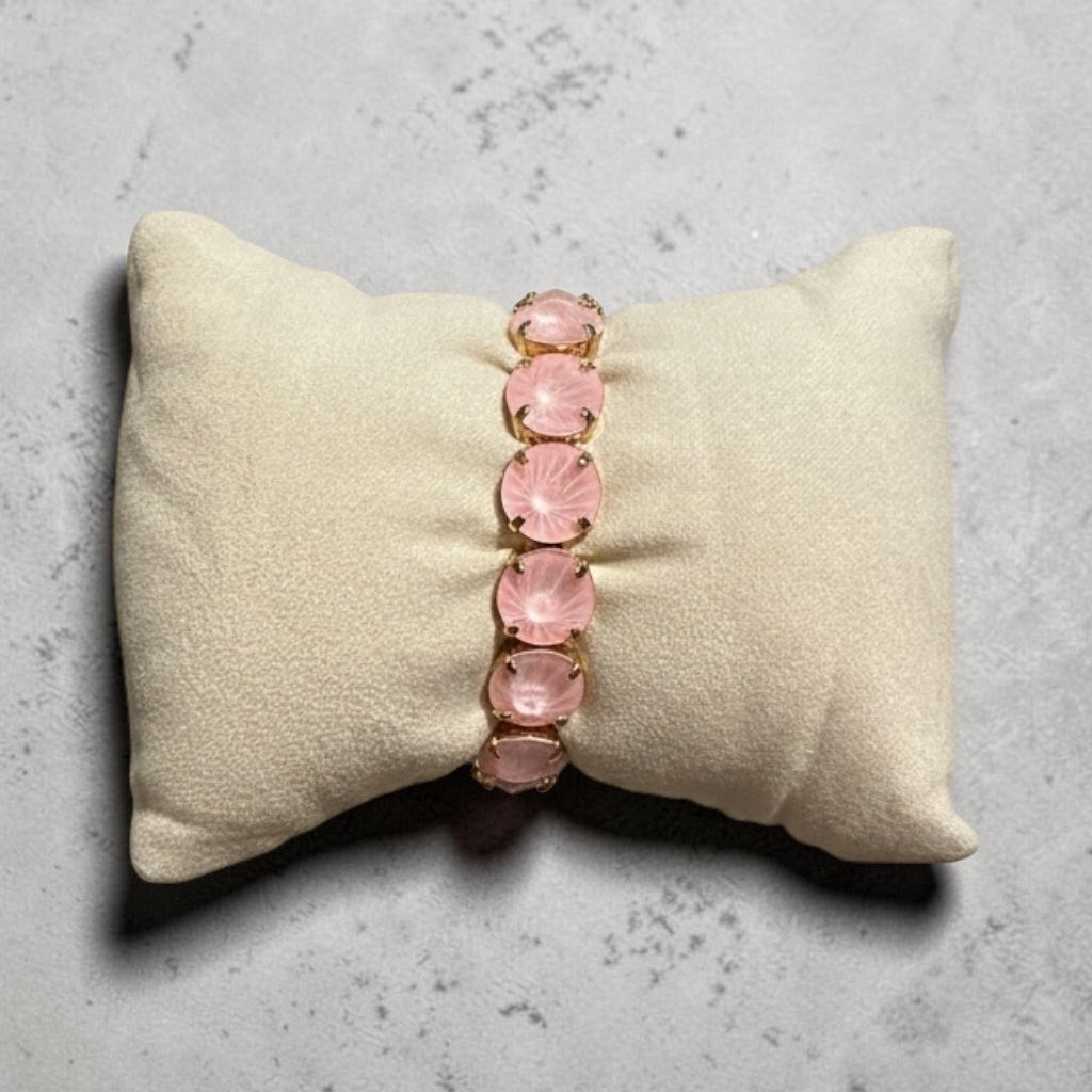 TOVA Croatia Stretch Bracelet β Ultra Petal Pink White Opal πβ¨