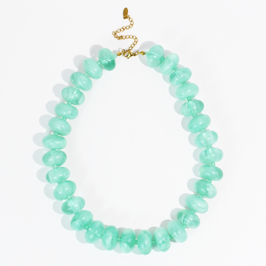 Sugar Bead Ocean Blue Necklace