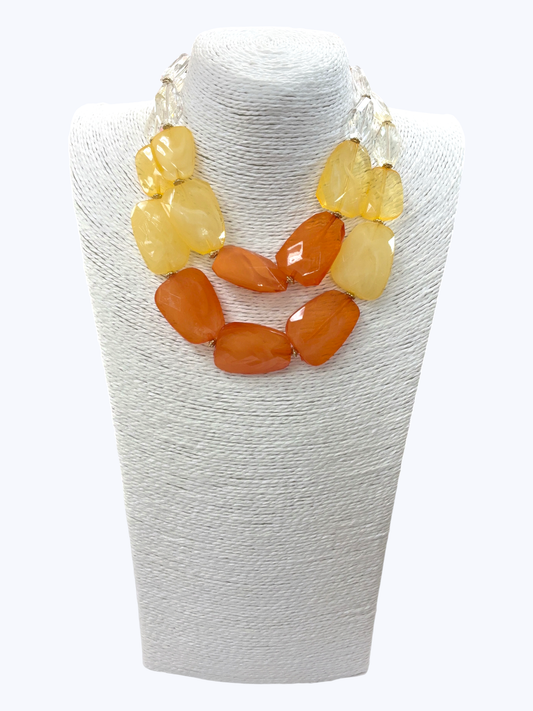 Acrylic Double Strand Short Necklace