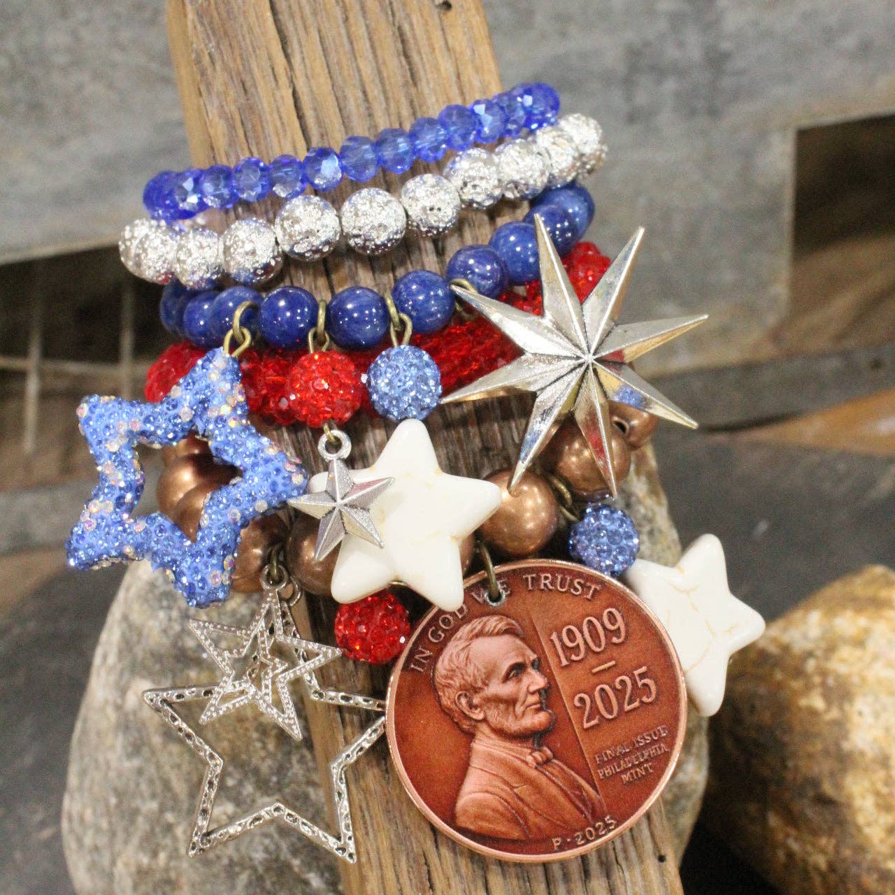 Honest Abe & His Cherries Charm'd Bracelet Set