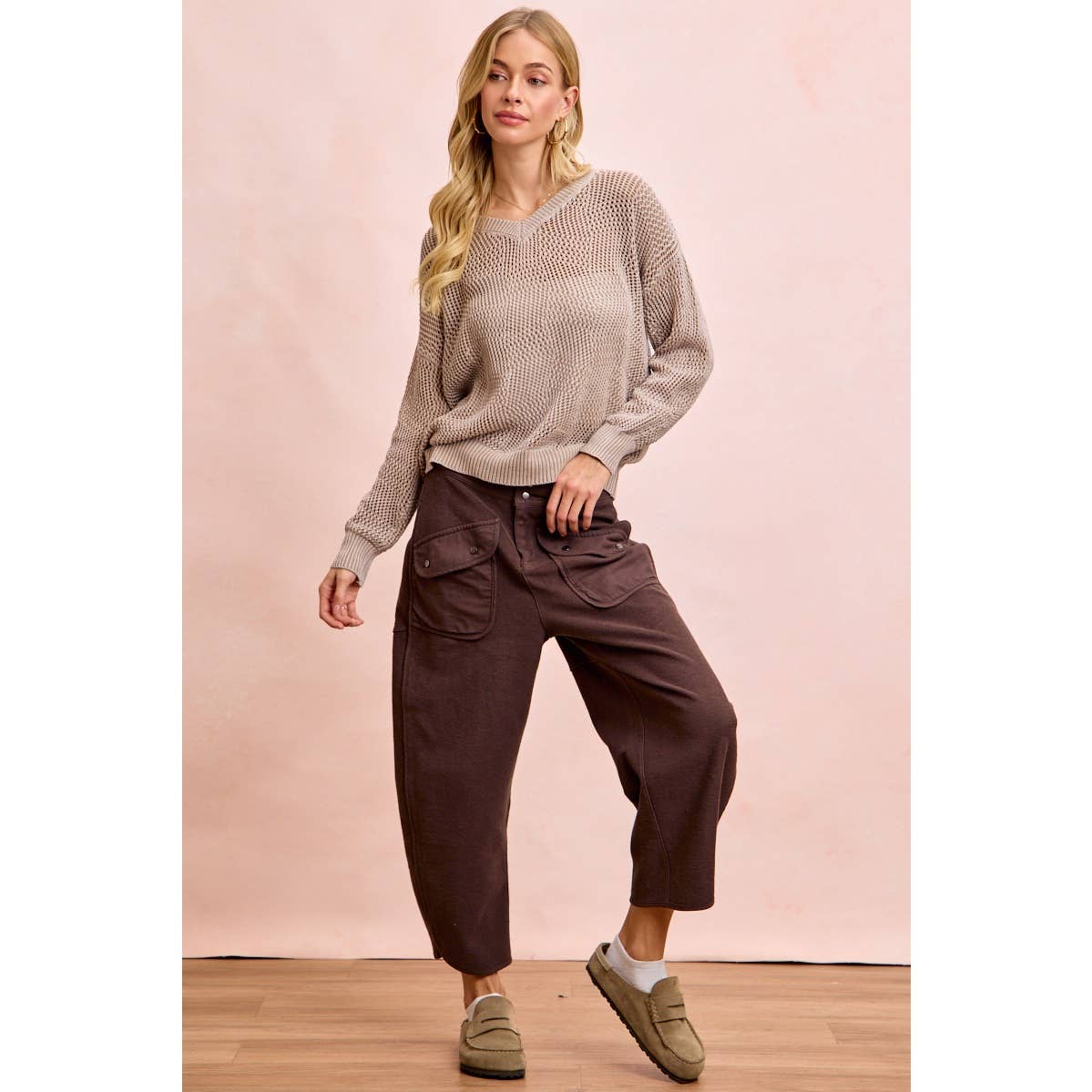 WASHED TERRY PANTS WITH POCKETS