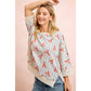 BiBi Coastal Lobster Waffle Knit Pullover