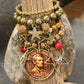In God We Trust Golden Charm'd Bracelet Set