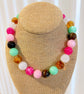 Mini Bauble Necklace – Pink + Mint Mix