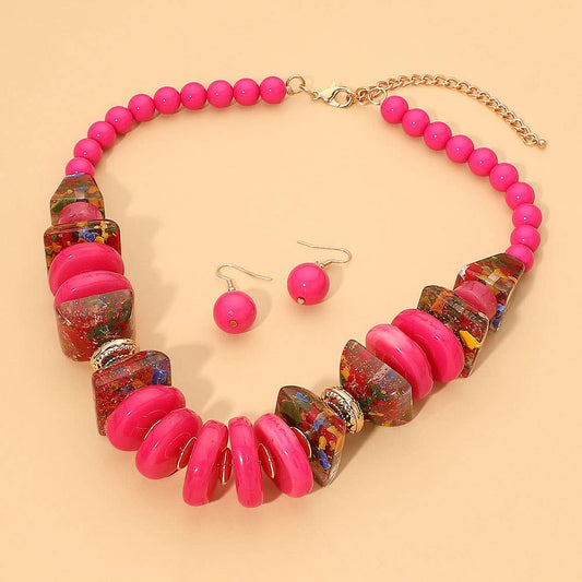 Pink Confetti Statement Necklace ✨