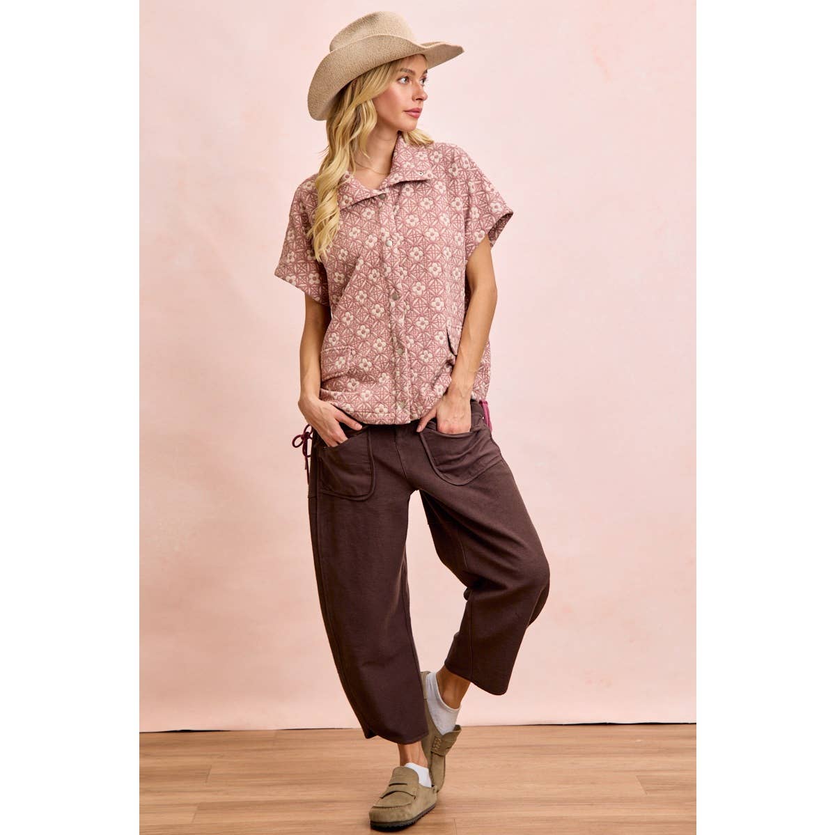 WASHED TERRY PANTS WITH POCKETS