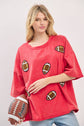 Vintage Football Patch Gameday Oversized Tee