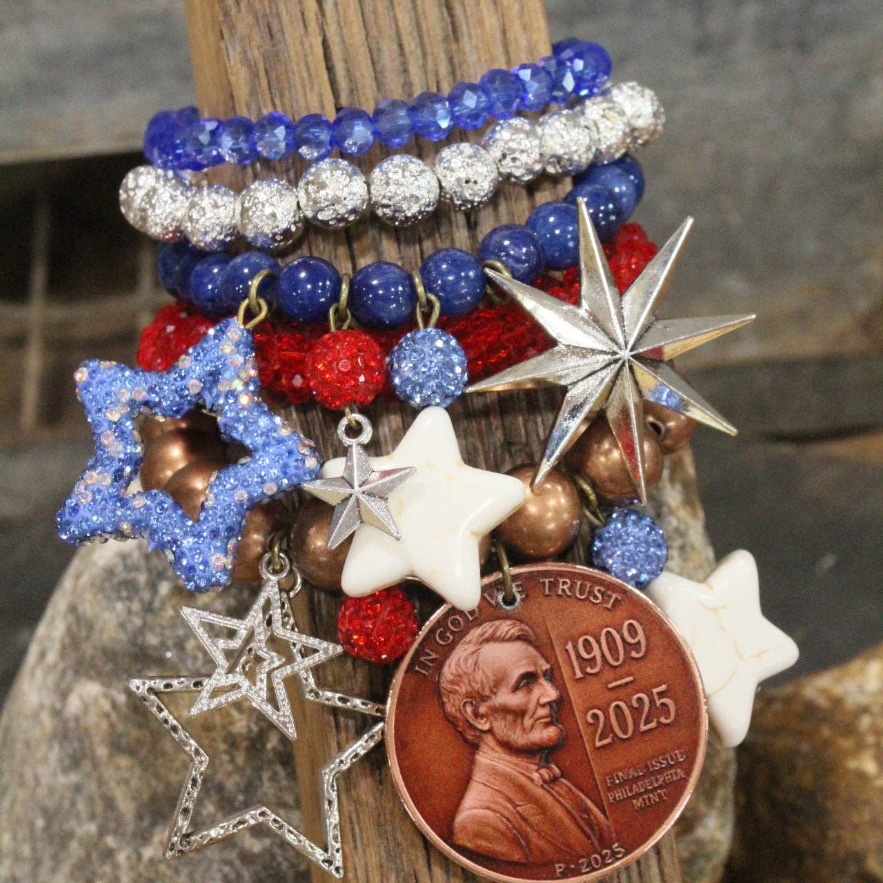 Honest Abe & His Cherries Charm'd Bracelet Set