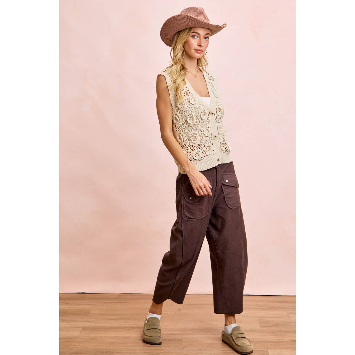 WASHED TERRY PANTS WITH POCKETS