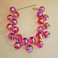 Necklace Fuchsia Iridescent Bubble Ball Bead Set