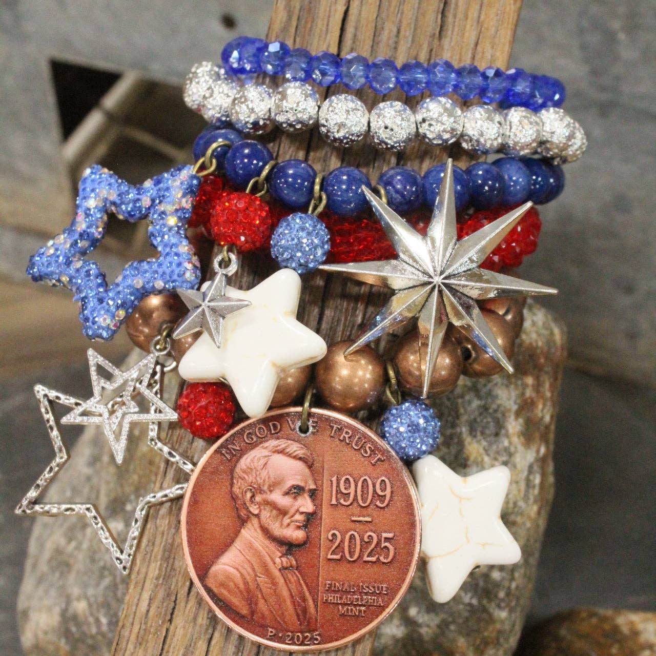 Honest Abe & His Cherries Charm'd Bracelet Set