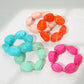 Chunky Pop of Color Statement Resin Pebble Beaded Bracelet