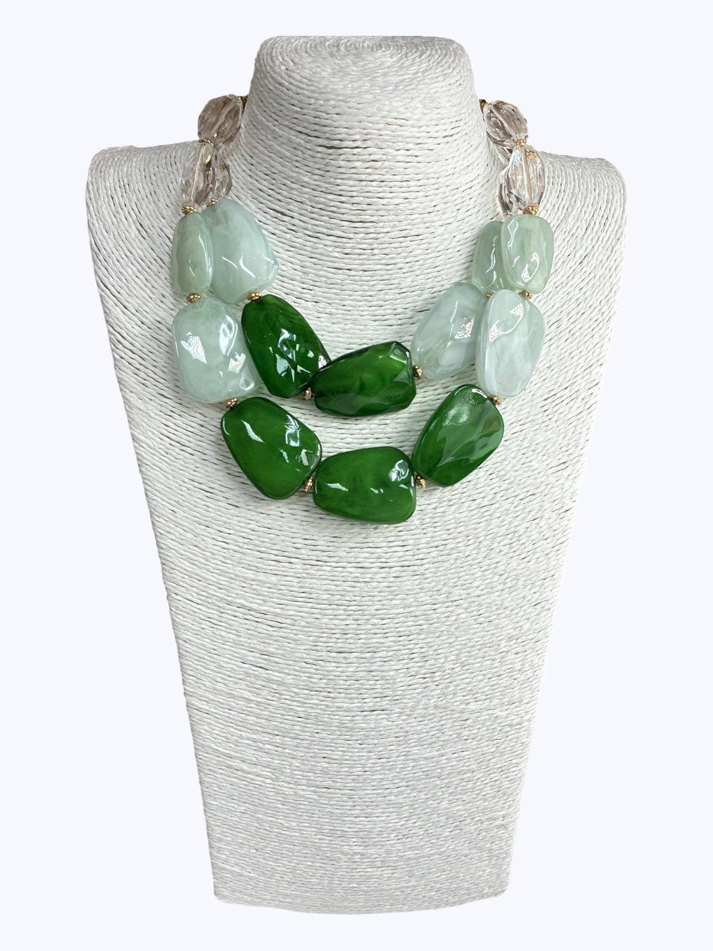 Acrylic Double Strand Short Necklace