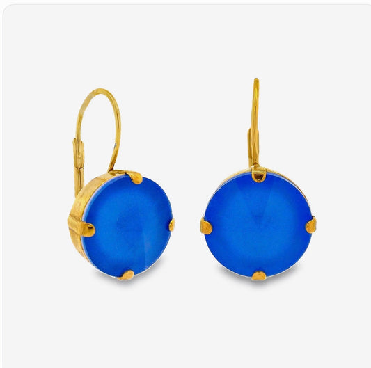 TOVA Caitlin Round Crystal Earrings