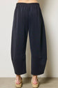 Charlotte Avery Black Scuba Relaxed Barrel Leg Pants