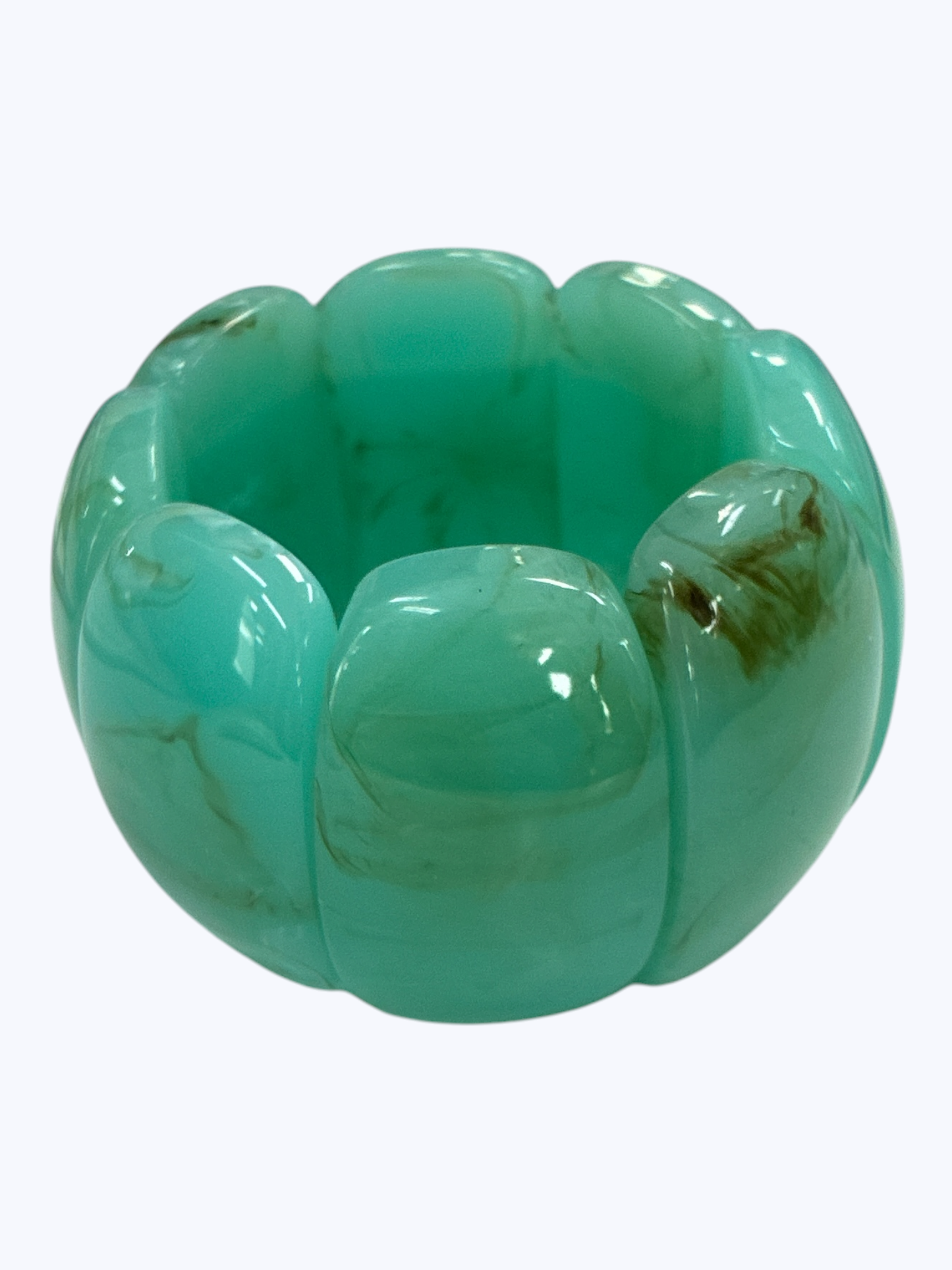 Turquoise Marbled Chunky Statement Bracelet