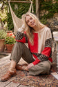 LEOPARD PATCHWORK OVERSIZED SWEATSHIRT