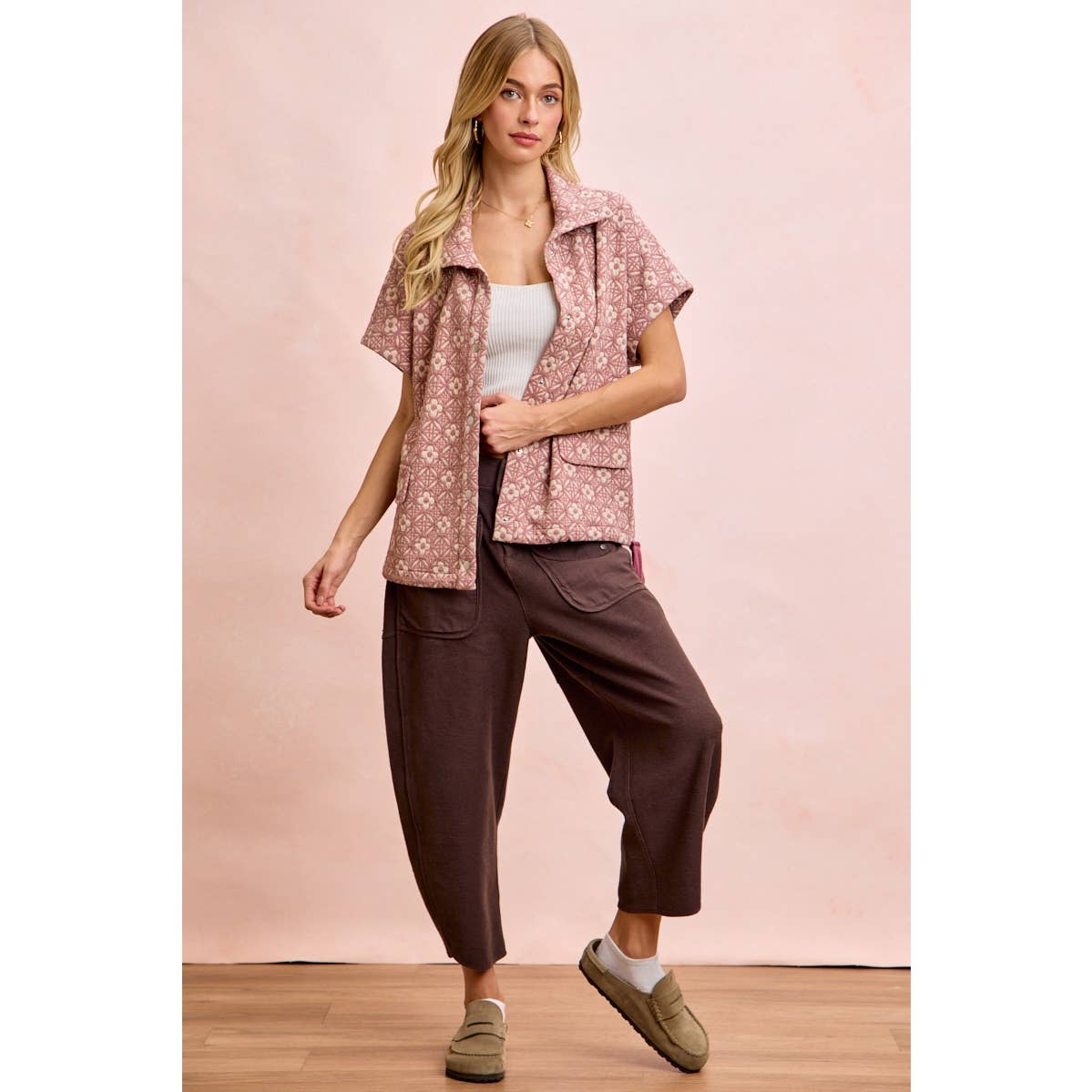 WASHED TERRY PANTS WITH POCKETS
