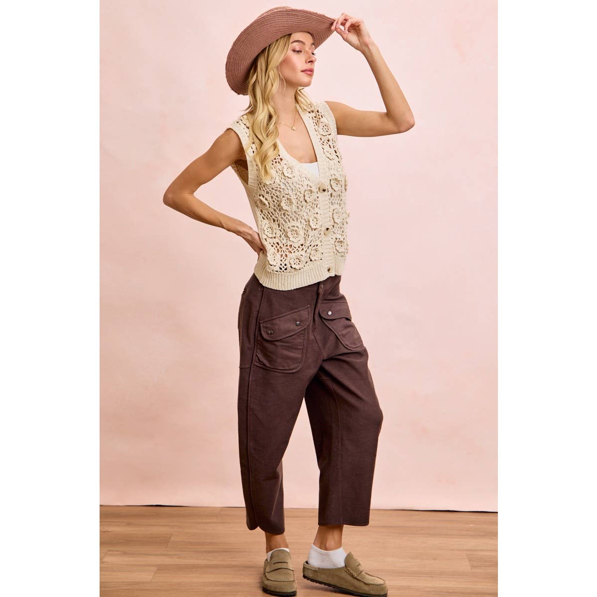 WASHED TERRY PANTS WITH POCKETS