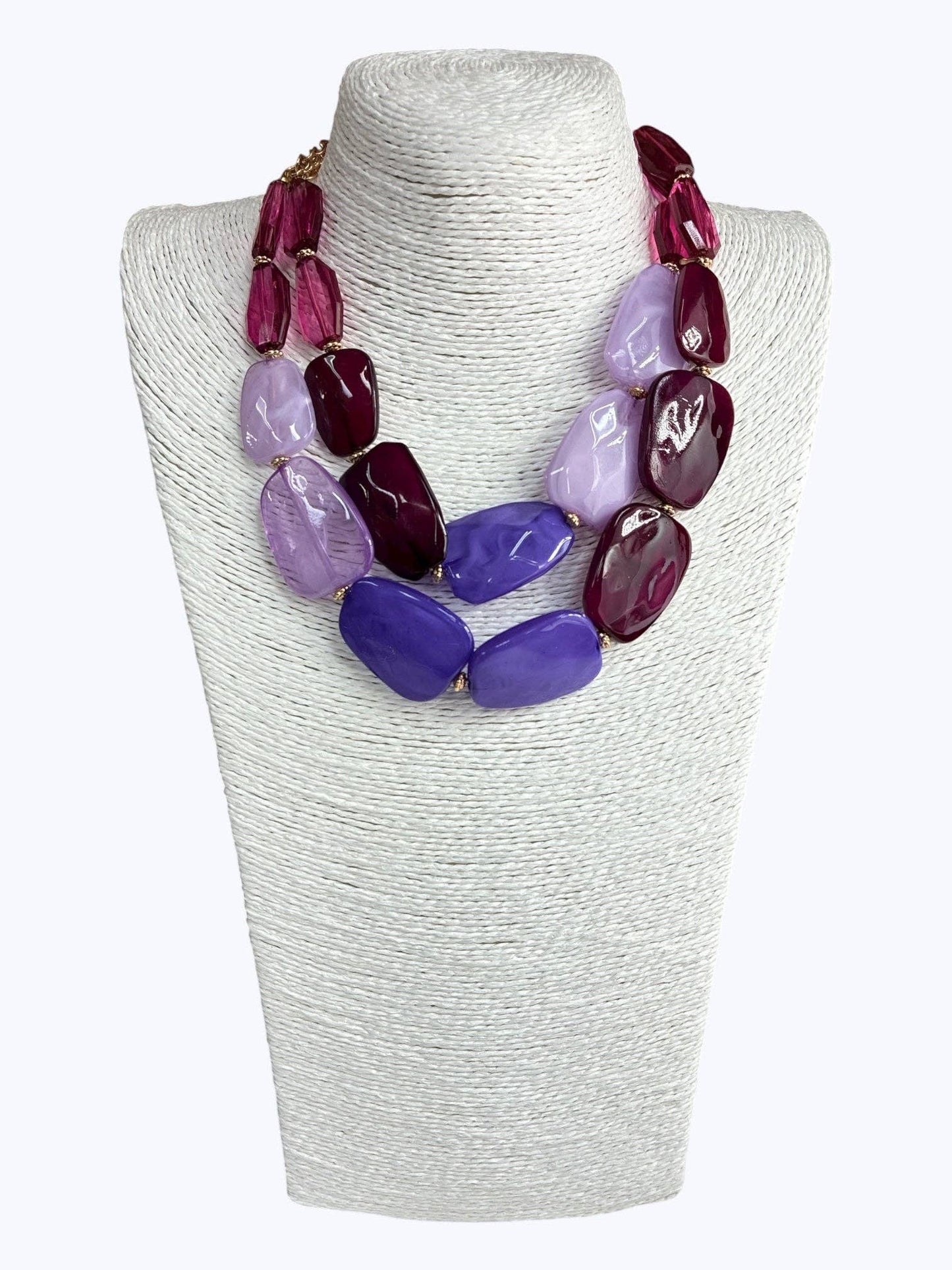 Acrylic Double Strand Short Necklace