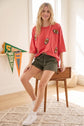 Vintage Football Patch Gameday Oversized Tee