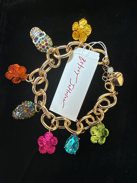 Betsey Johnson Colorful Skull Charm Bracelet