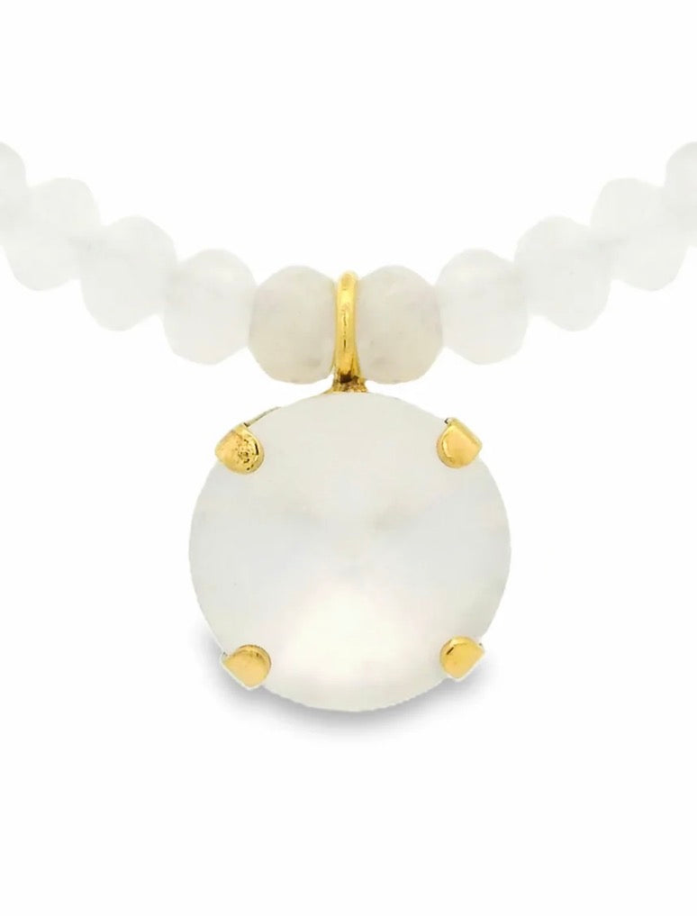 TOVA Paige Necklace – White Matte