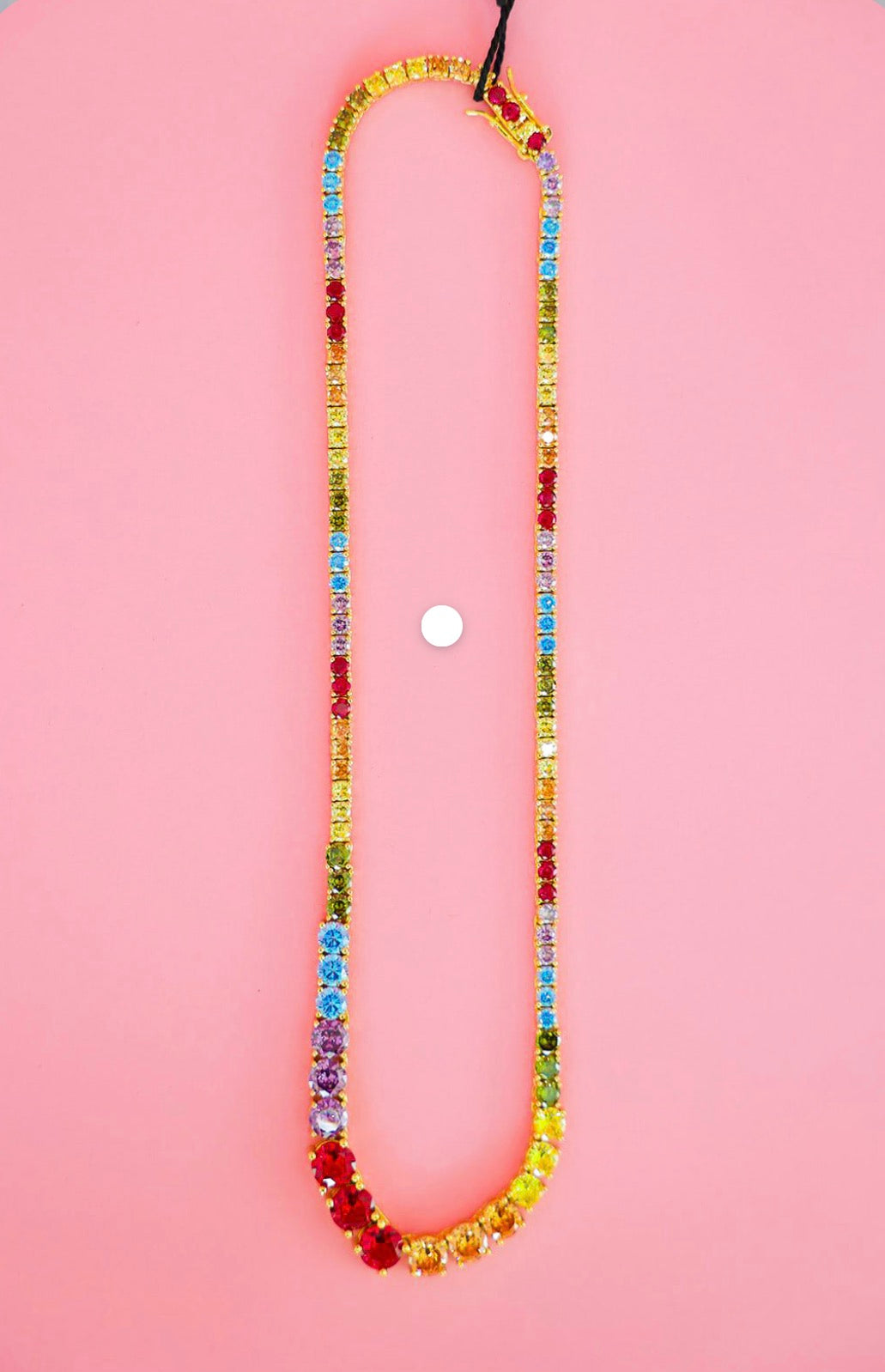 TOVA Tennis Necklace – Gold Mix Multi II