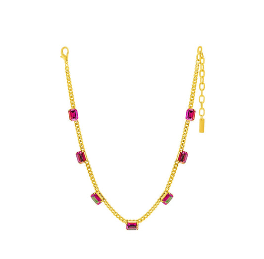TOVA Aylin Necklace in Dark Rose Glimmer