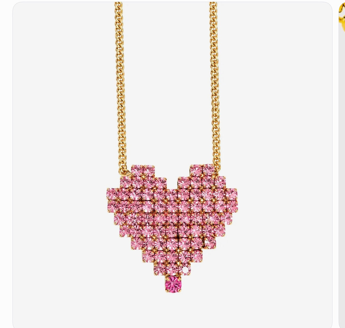 Tova Candy Heart Pastel Pink Necklace