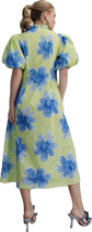 Lime Flower Pop Midi Dress
