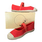 SODA Orange Espadrille Mary Jane Flats