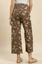 Umgee Floral Print Wide Leg Cropped Pants