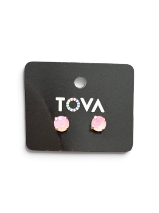 Oakland Studs in Custom Ultra White Opal Petal Pink