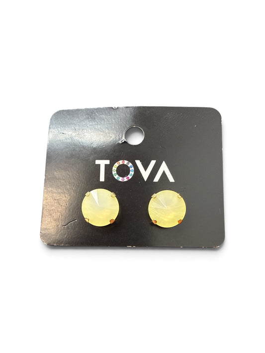 TOVA Oakland Studs – Ultra White Opal & Canary