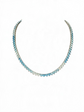 Tova Tennis necklace in Silver & Light Sapphore
