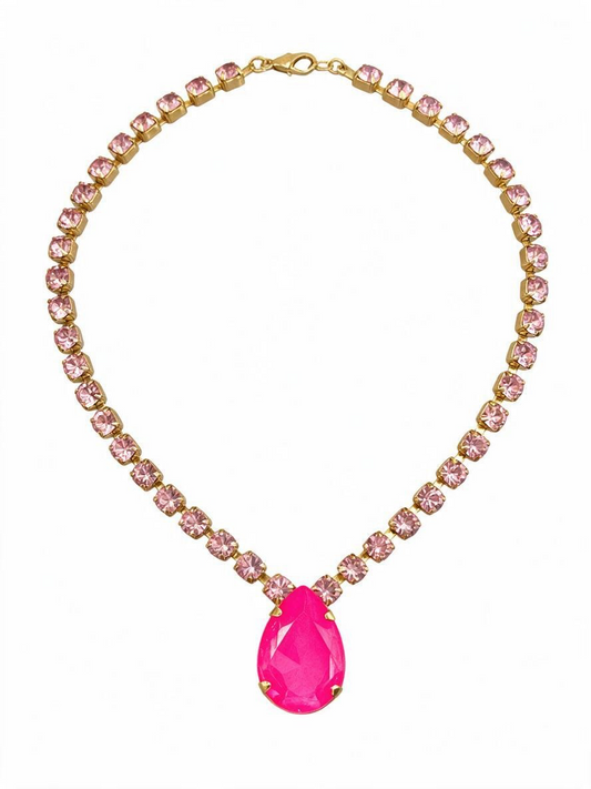 TOVA Melinda Necklace – Electric Pink