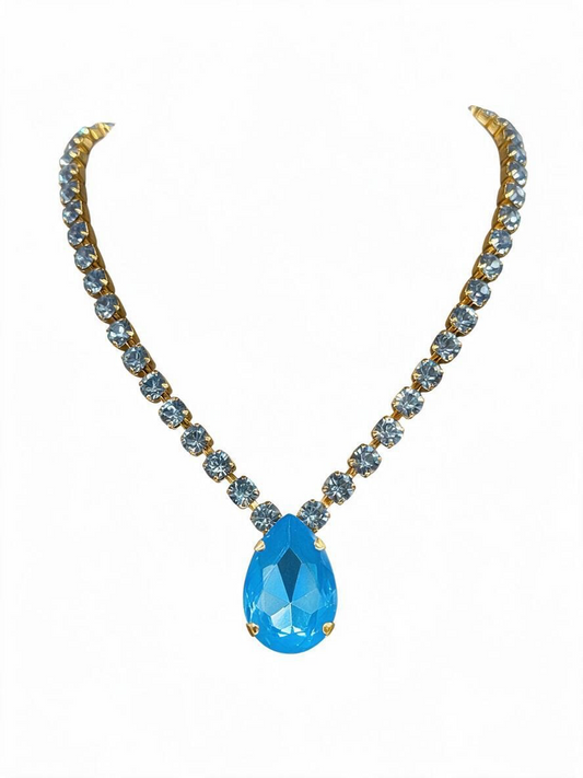 TOVA Melinda Necklace – Electric Blue