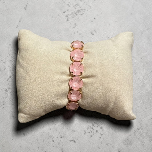 TOVA Croatia Stretch Bracelet – Ultra Petal Pink White Opal 💖✨