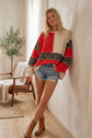 LEOPARD PATCHWORK OVERSIZED SWEATSHIRT