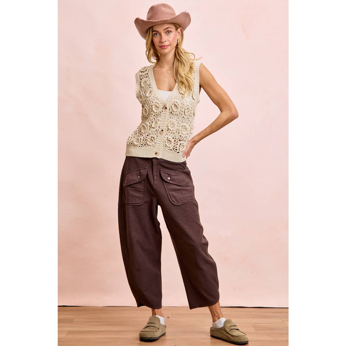 WASHED TERRY PANTS WITH POCKETS