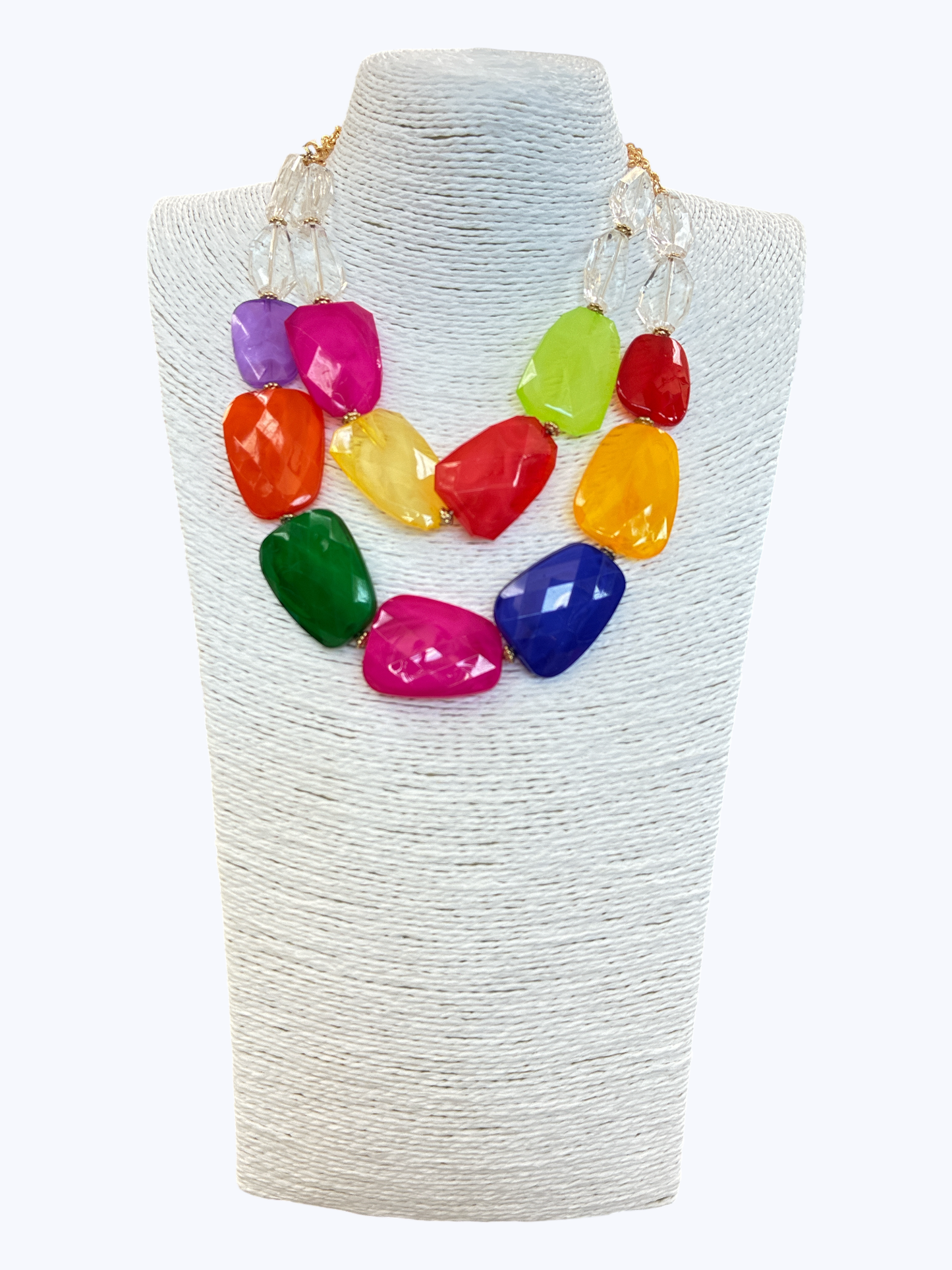 Acrylic Double Strand Short Necklace
